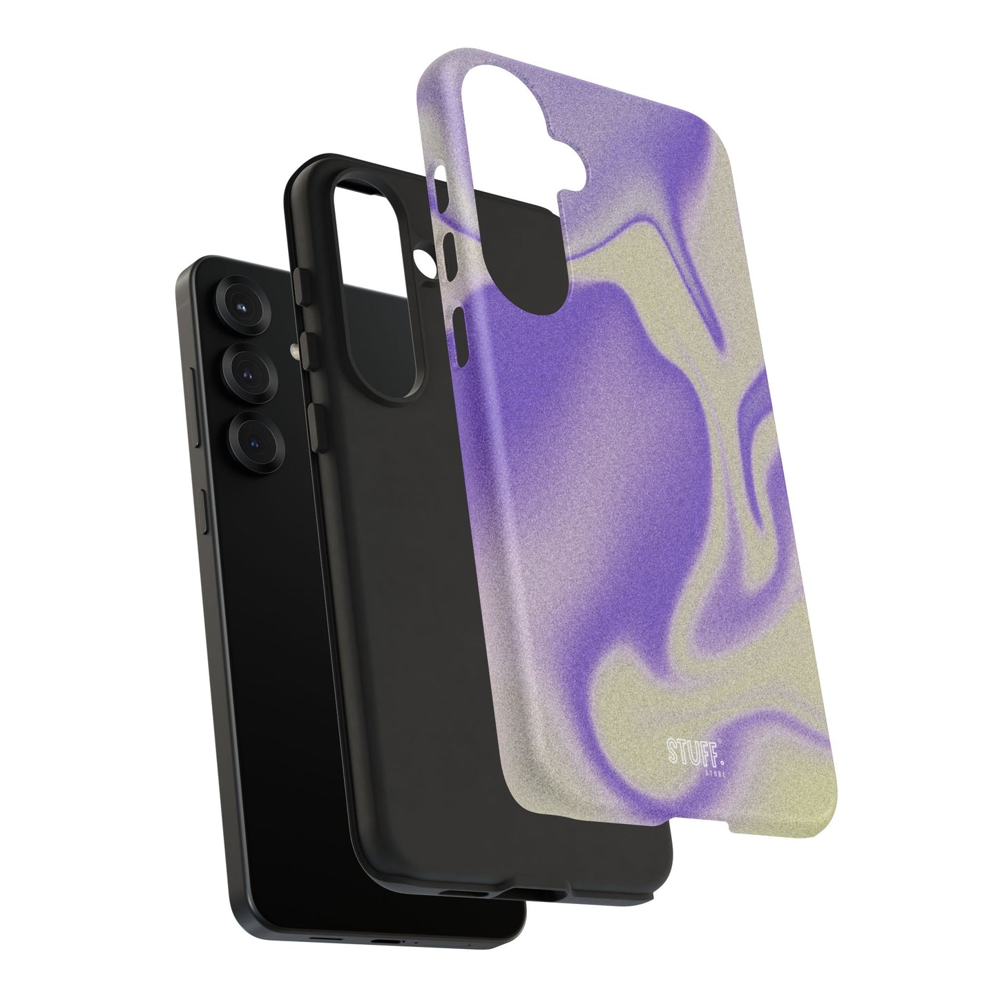 Swirly Case | Coque résistante double protection - Motif vague pourpre