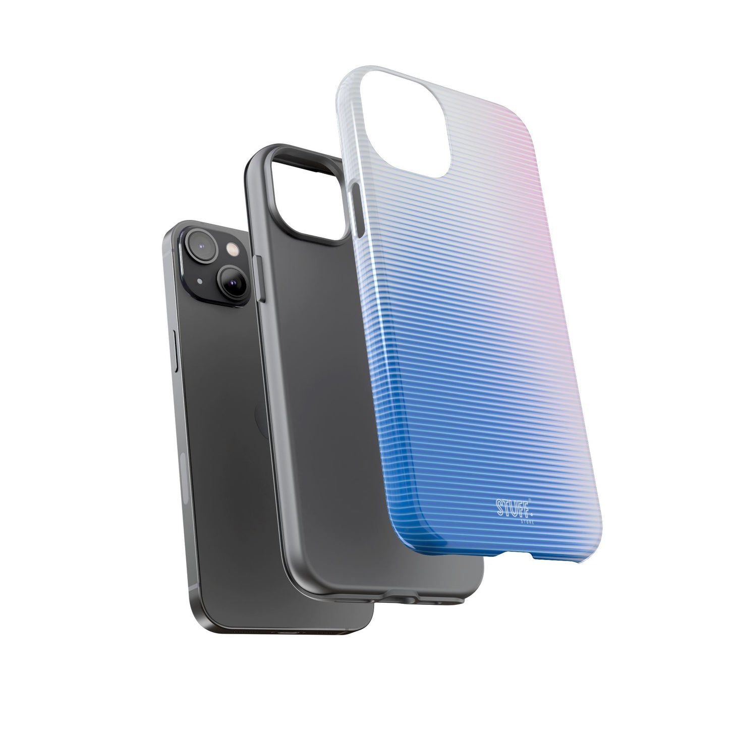 Gradient Case | Coque résistante double protection anti-choc - Dégradé Bleu & Rose