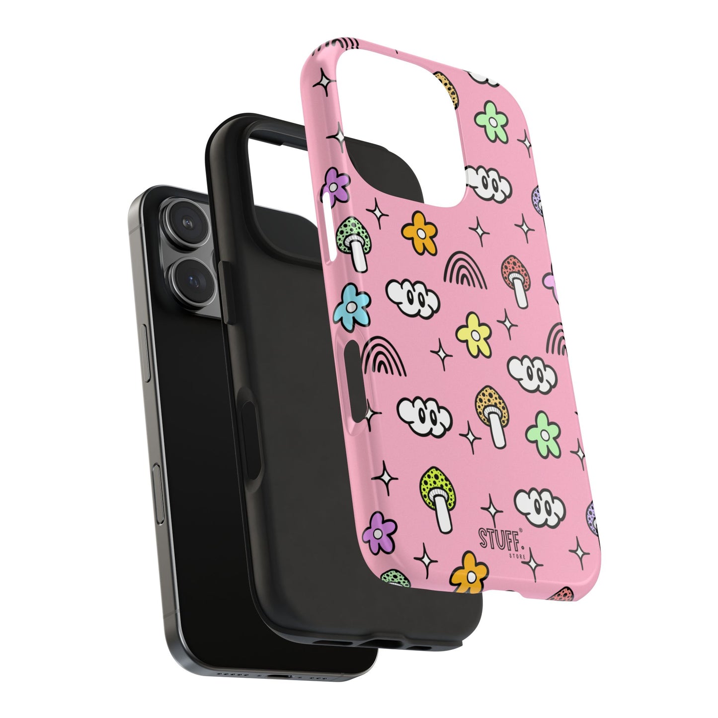 Pixie Case | Coque résistante double protection | Pixie Collection - Pink Matte Effect