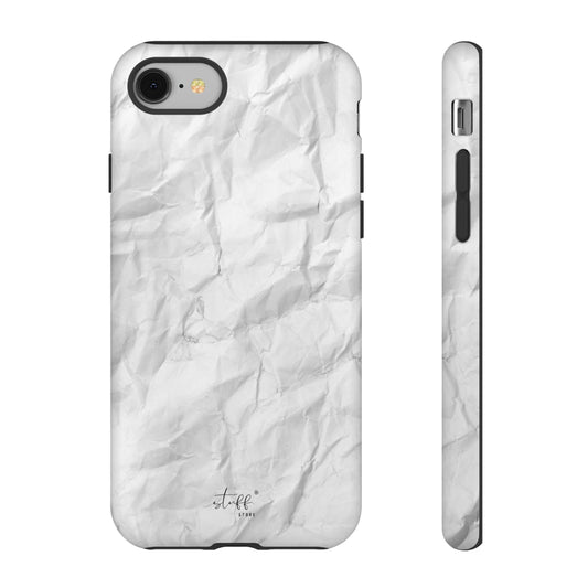 Crinkled Case | Coque résistante double protection anti-choc Effet Papier Froissé Mat