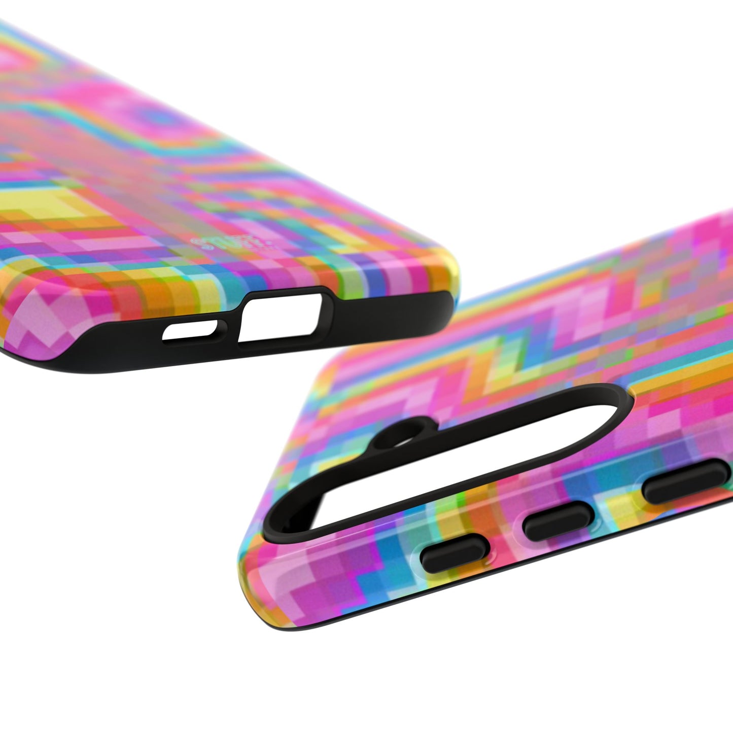 Pixel Case | Coque résistante double protection anti-choc - Motif pixels colorés