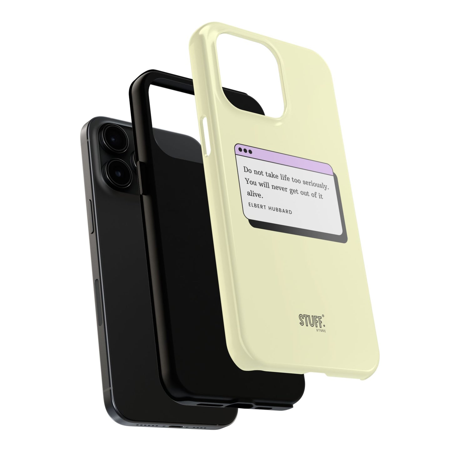 Window Case | Coque résistante à double protection avec citation – Design minimal & message puissant