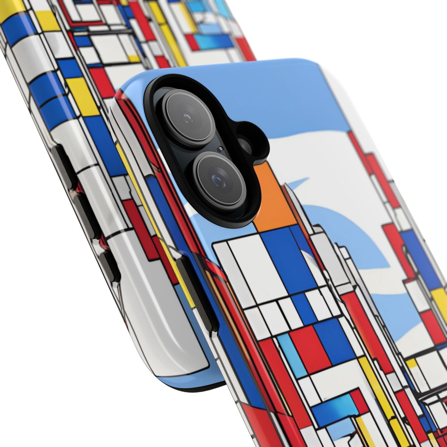 Square City | Coque résistante double protection - inspiration Mondrian