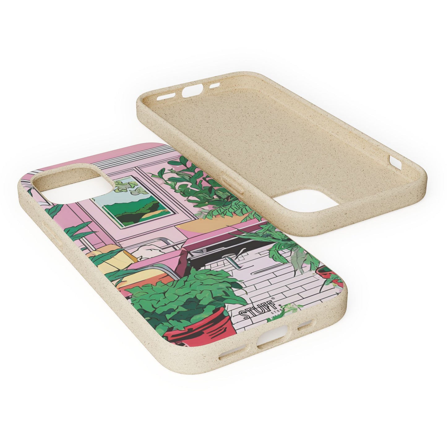 Plant Pop Case | Coque biodégradable en bambou et bioplastique avec design coloré | Parfait pour les amoureux des plantes - Avec emballage cadeau