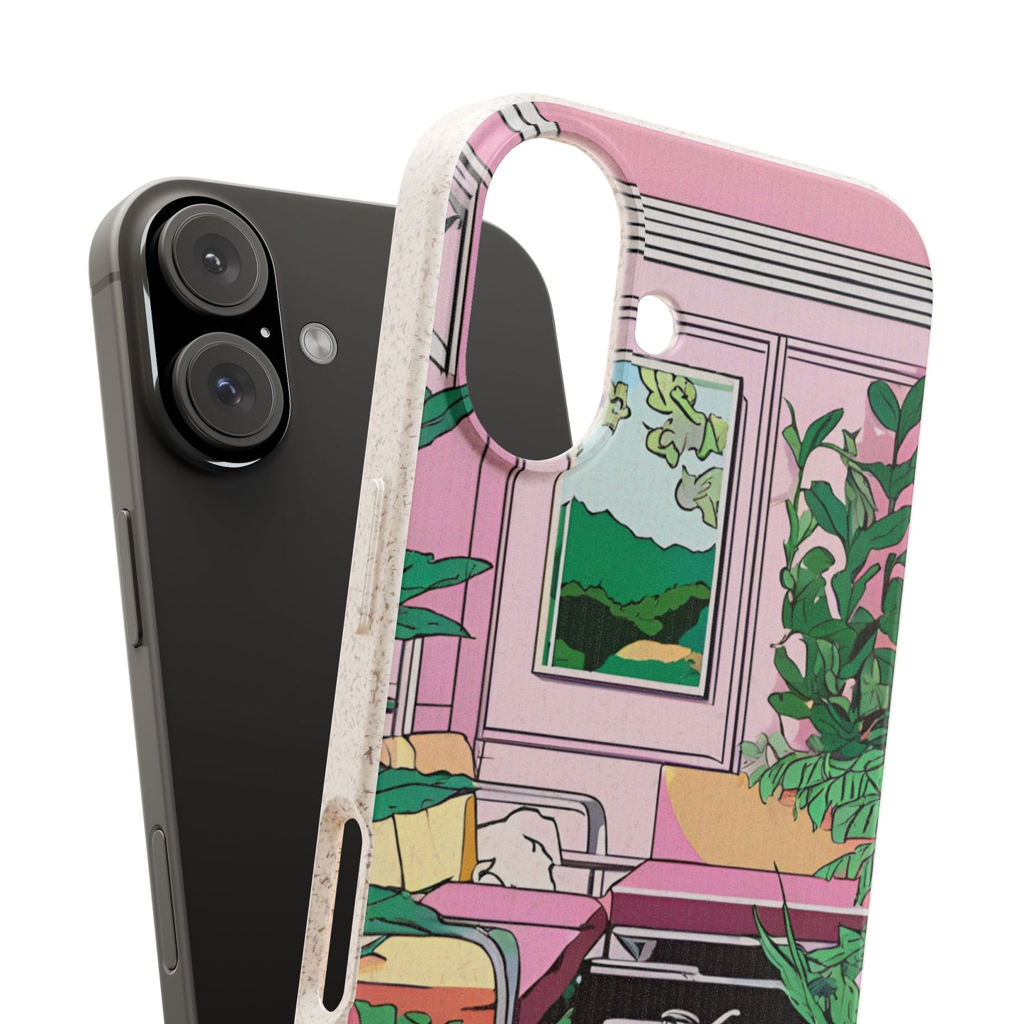 Plant Pop Case | Coque biodégradable en bambou et bioplastique avec design coloré | Parfait pour les amoureux des plantes - Avec emballage cadeau