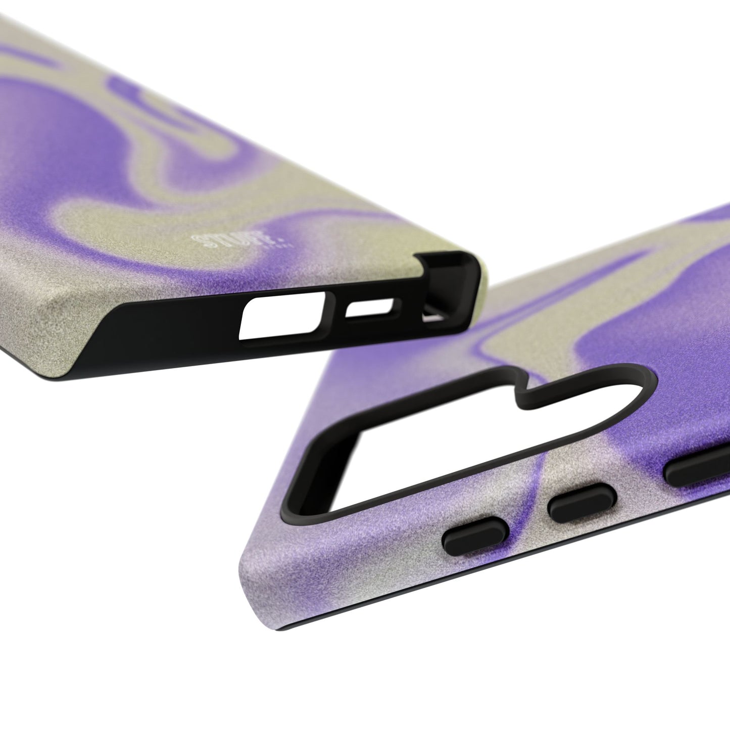Swirly Case | Coque résistante double protection - Motif vague pourpre