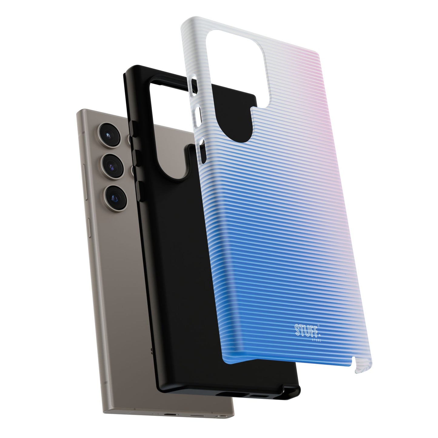 Gradient Case | Coque résistante double protection anti-choc - Dégradé Bleu & Rose