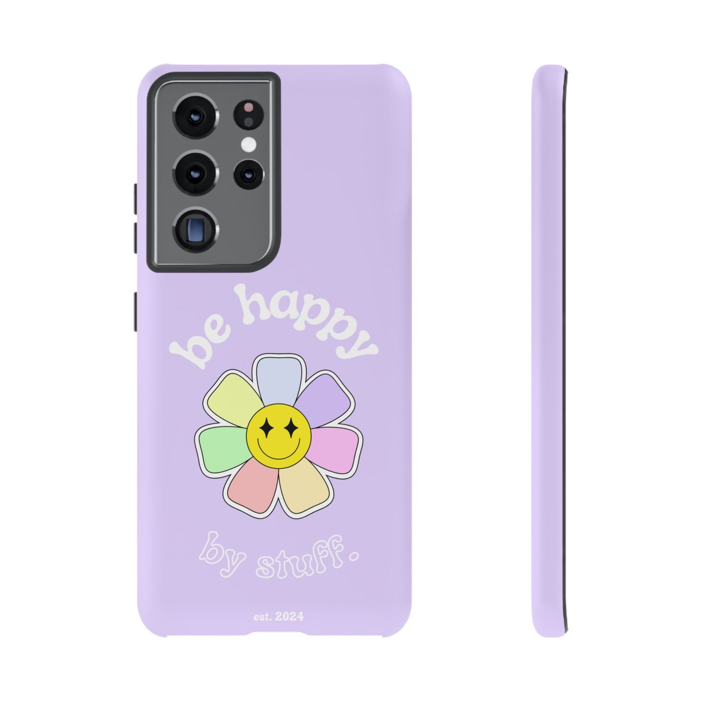 Be Happy Case | Coque résistante double protection avec Design Fleur Colorée