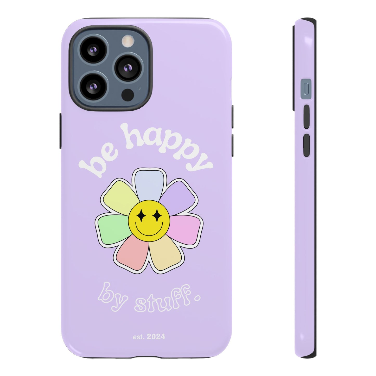 Be Happy Case | Coque résistante double protection avec Design Fleur Colorée