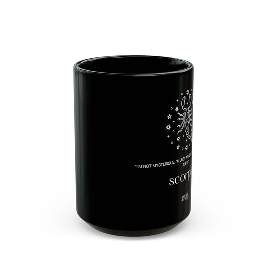 Scorpion | Mug noir en céramique avec signe astrologique et phrase drôle – 330ml / 440ml