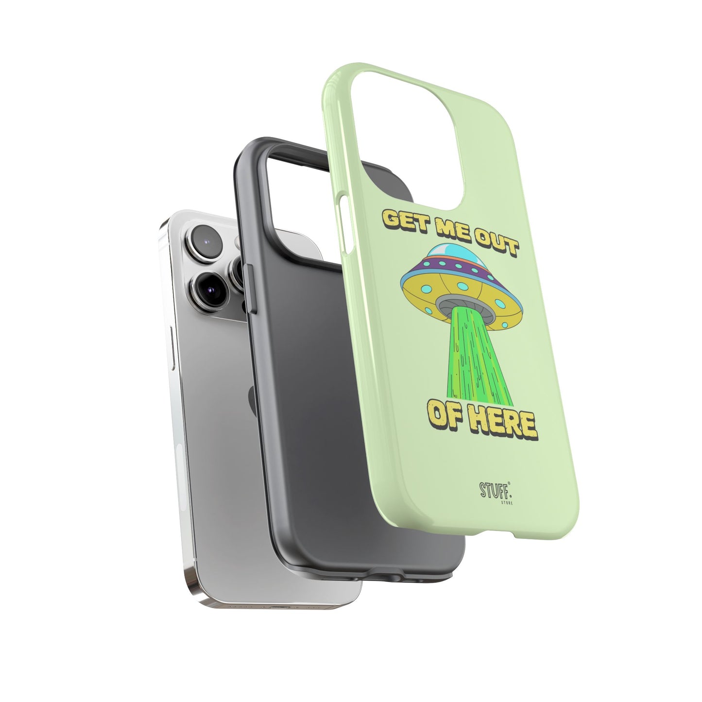 Get Me Out of Here | Coque résistante anti-choc — Vert Menthe