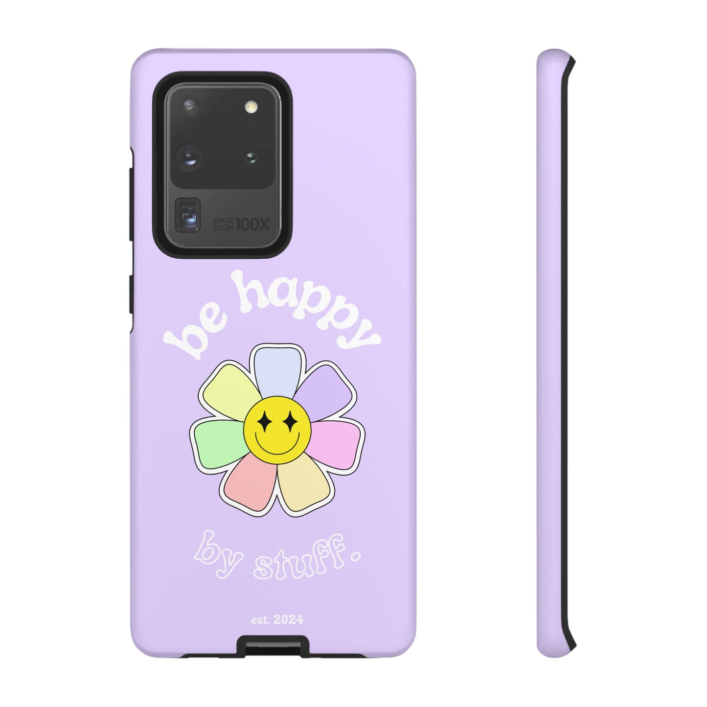 Be Happy Case | Coque résistante double protection avec Design Fleur Colorée