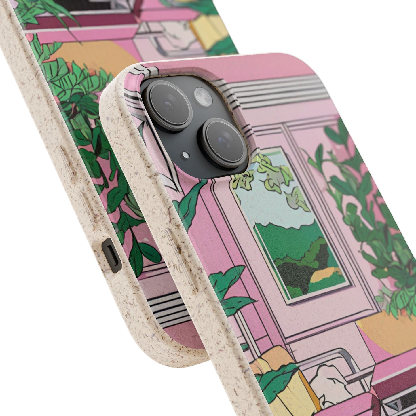Plant Pop Case | Coque biodégradable en bambou et bioplastique avec design coloré | Parfait pour les amoureux des plantes - Avec emballage cadeau