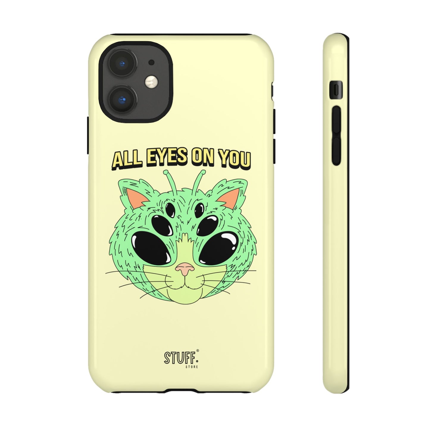 All Eyes on You Case | Coque résistante double protection avec Design Alien drôle