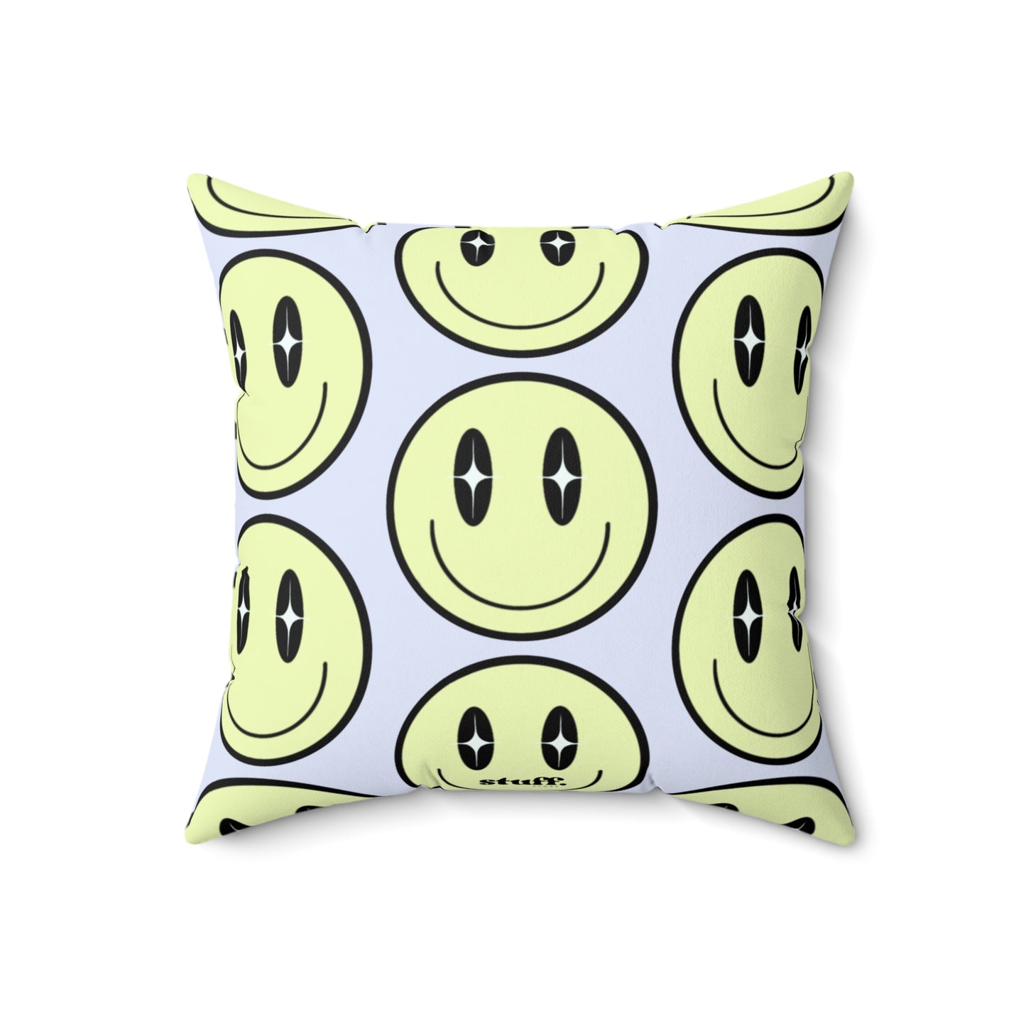 smiley face square pillow