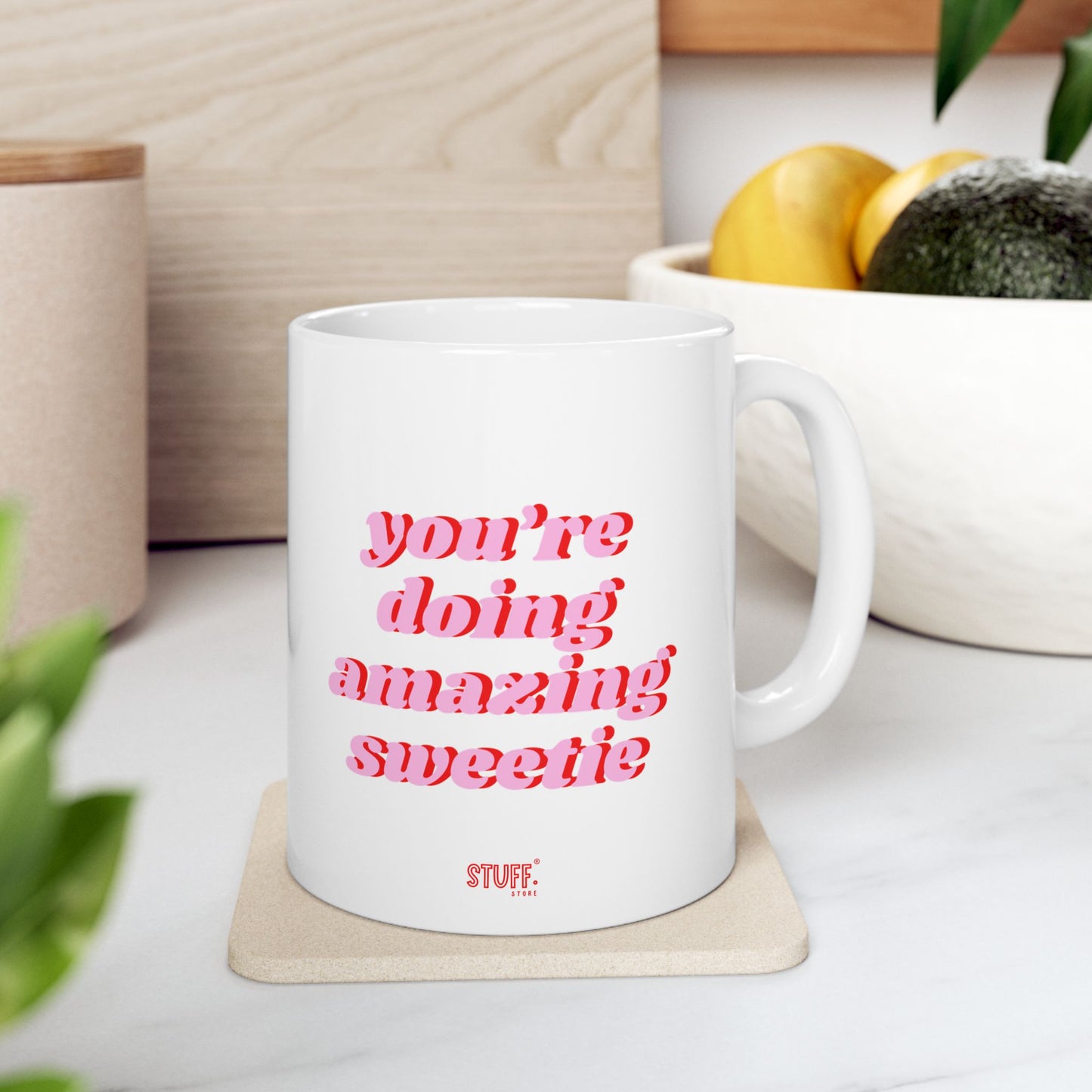 Sweetie Cup | Mug en céramique avec phrase motivante — 330ml / 440ml