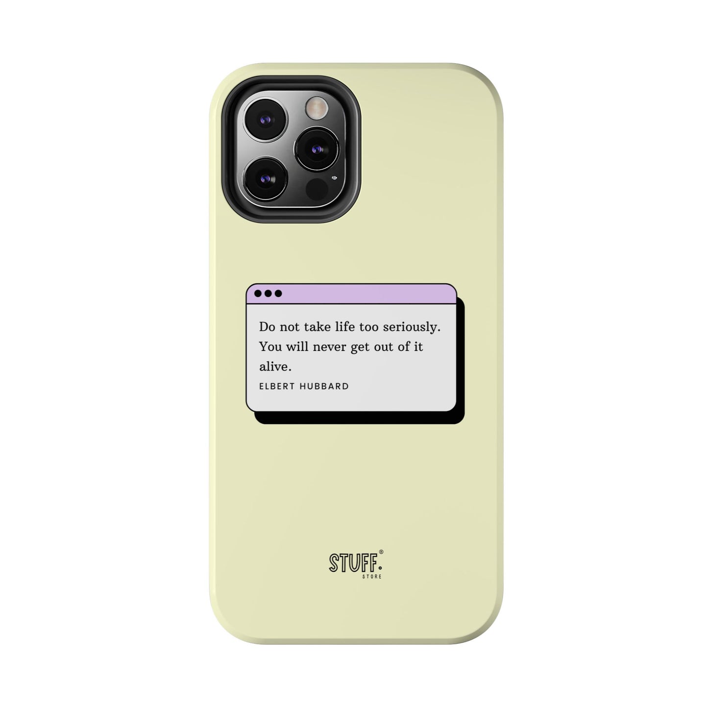 Window Case | Coque résistante à double protection avec citation – Design minimal & message puissant