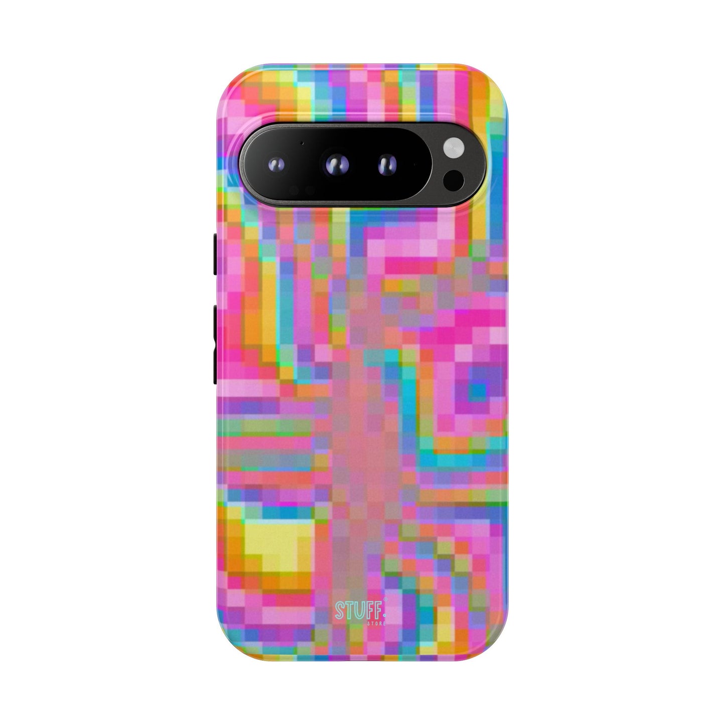 Pixel Case | Coque résistante double protection anti-choc - Motif pixels colorés