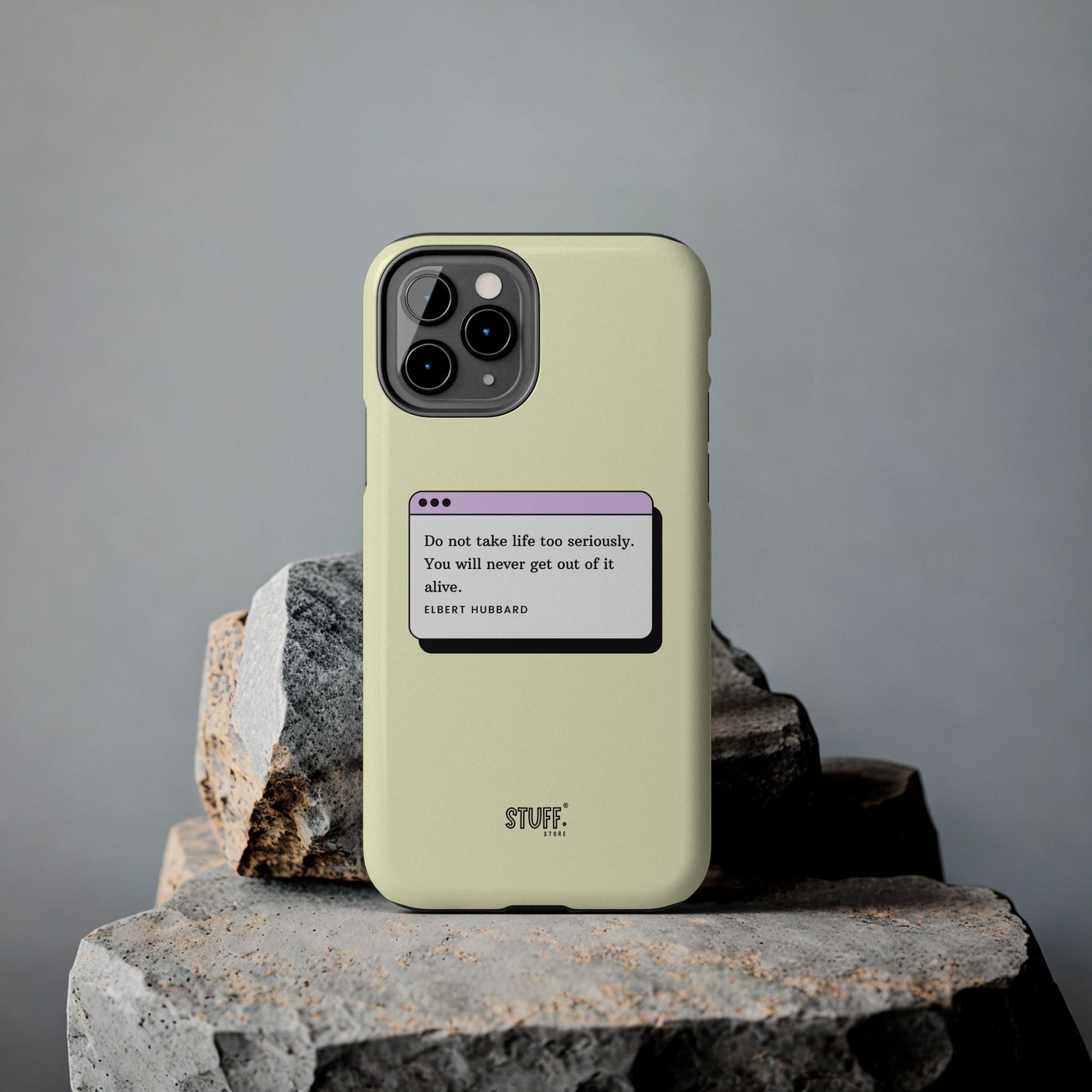 Window Case | Coque résistante à double protection avec citation – Design minimal & message puissant