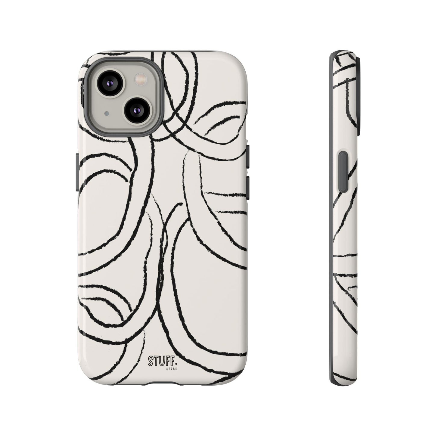 Doodly Case | Coque résistante double protection avec Design Gribouillis Minimaliste