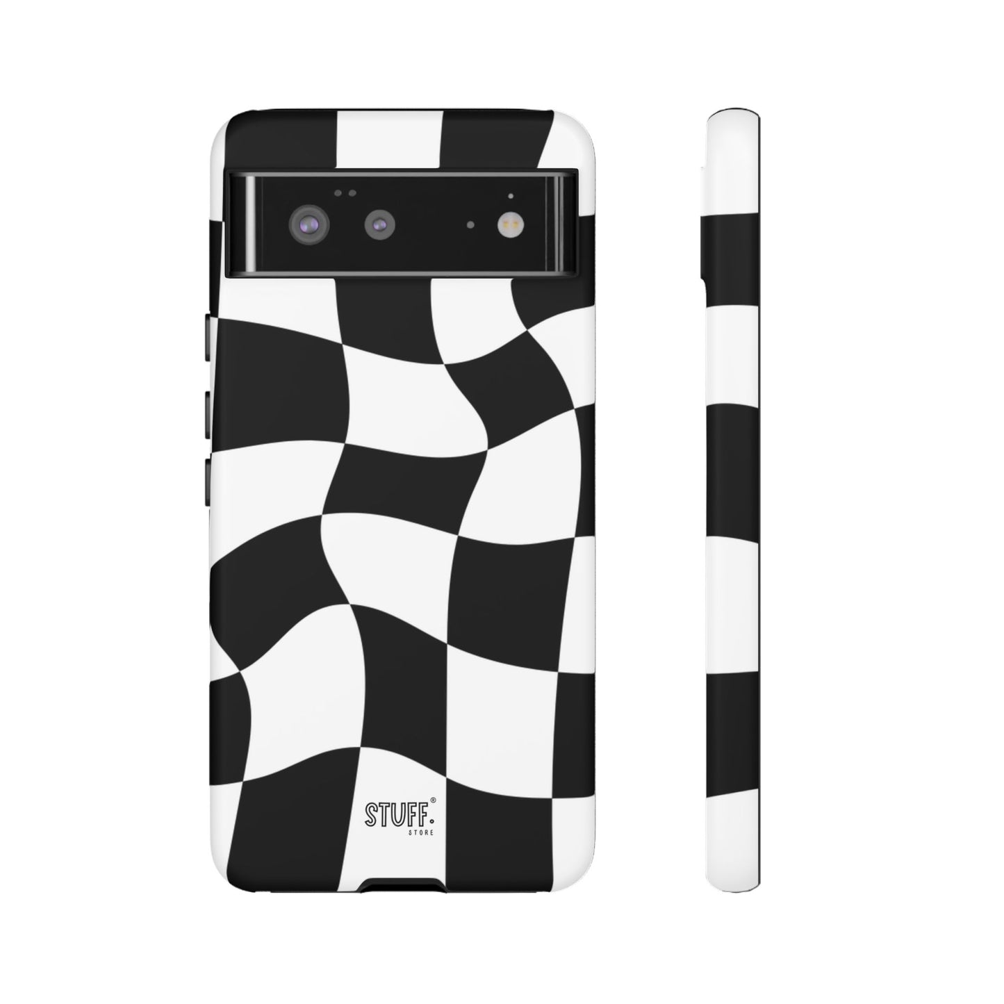 Checkers Case | Coque résistante double protection et Design en Damier déformé
