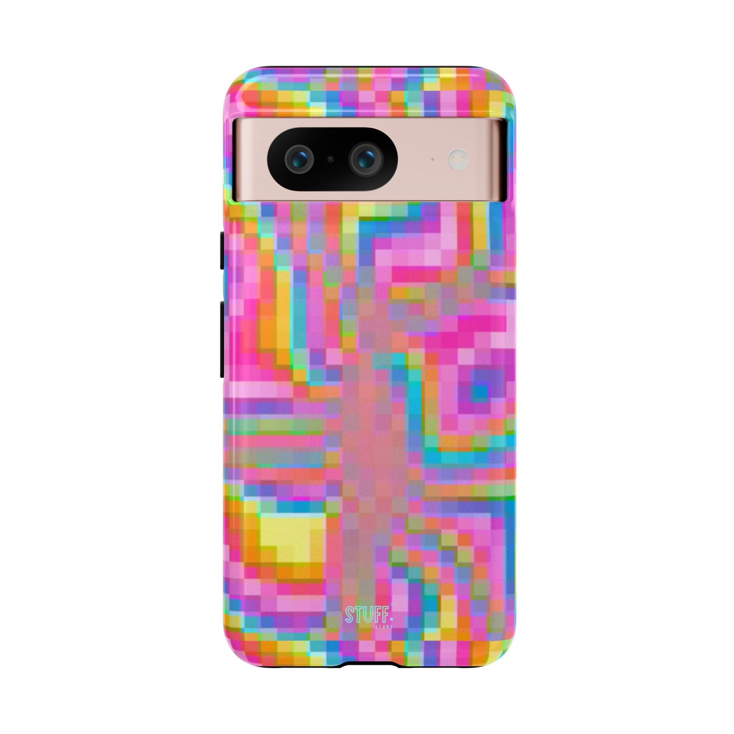 Pixel Case | Coque résistante double protection anti-choc - Motif pixels colorés