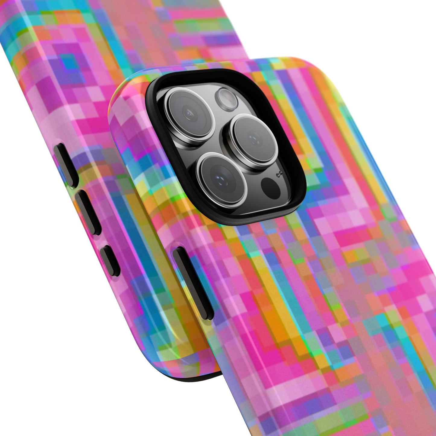 Pixel Case | Coque résistante double protection anti-choc - Motif pixels colorés