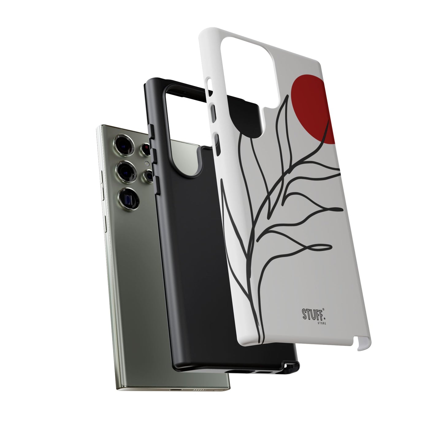 Red Sun Case | Coque résistante double protection avec Design Minimaliste