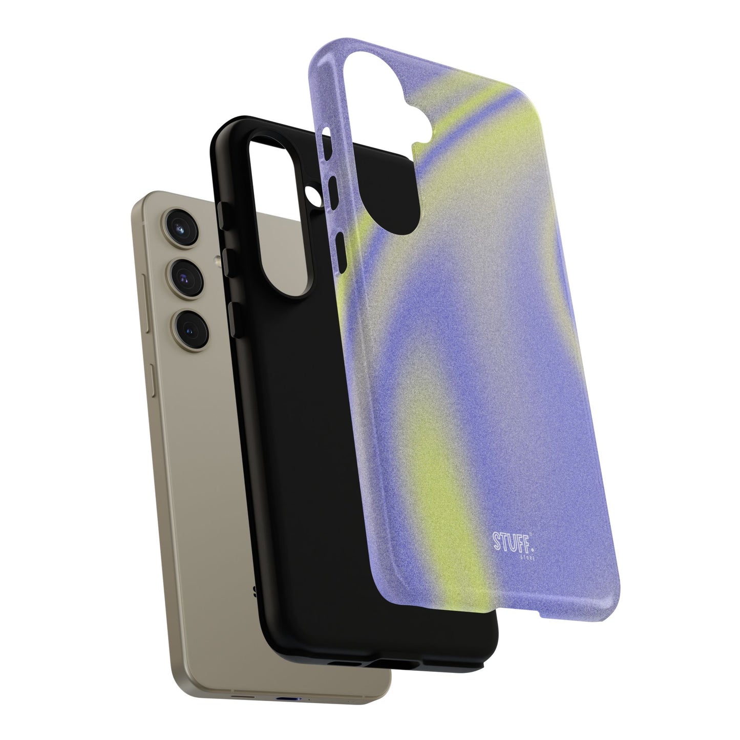 Vibrant Case | Coque résistante double protection anti-choc - Violet & Jaune