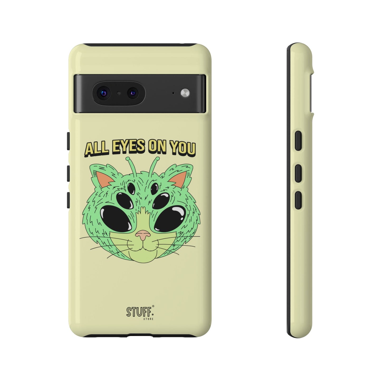 All Eyes on You Case | Coque résistante double protection avec Design Alien drôle