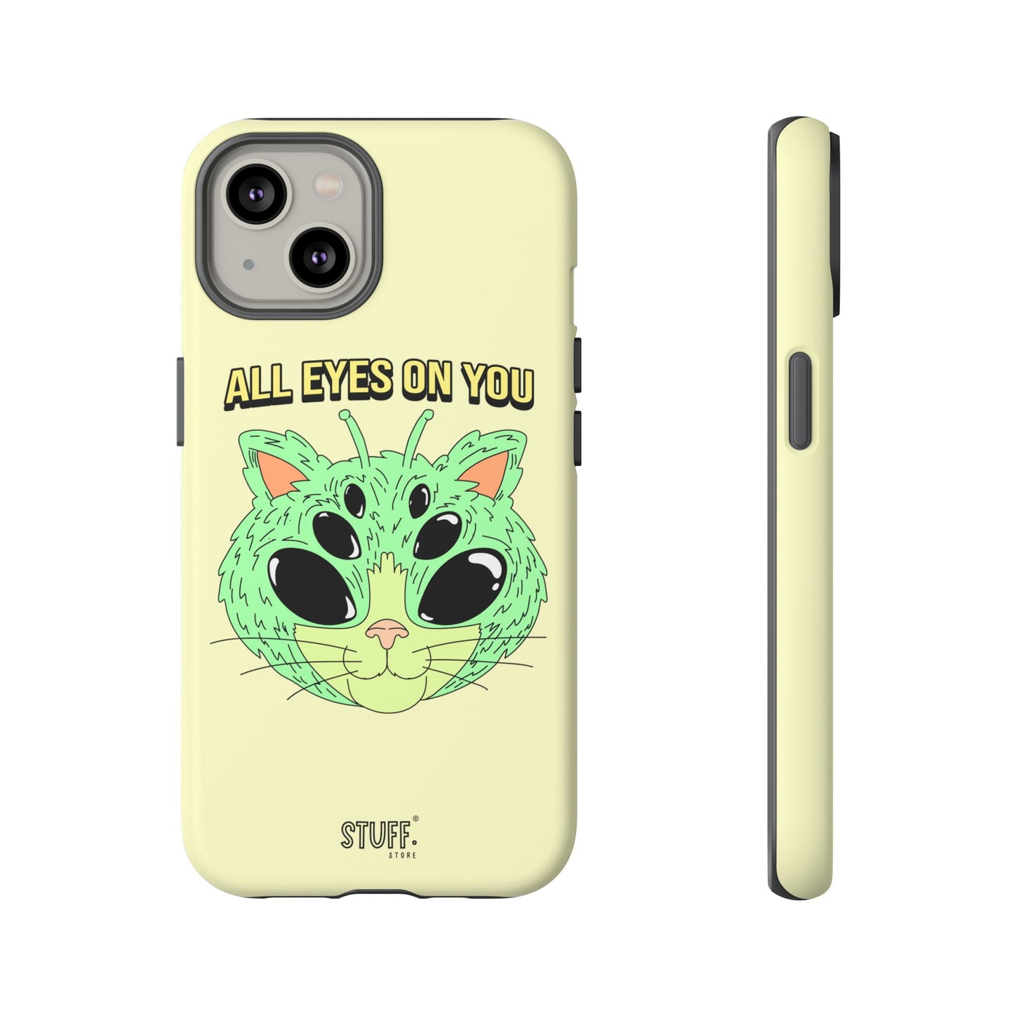 All Eyes on You Case | Coque résistante double protection avec Design Alien drôle
