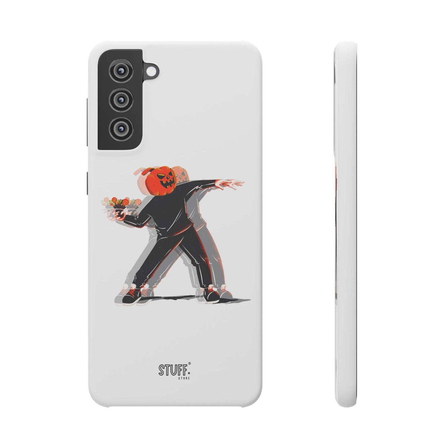 Pumpksy | Coque snap légère et résistante inspiration Banksy – Blanc