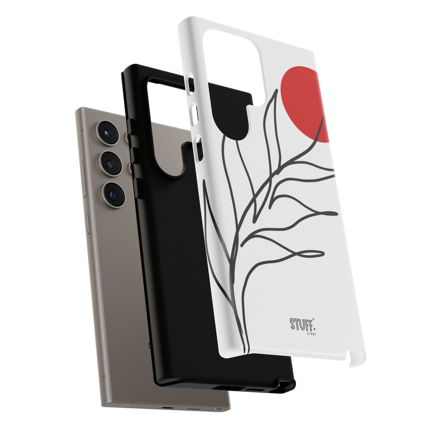 Red Sun Case | Coque résistante double protection avec Design Minimaliste