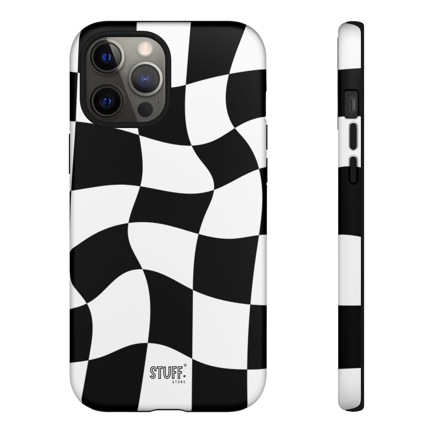 Checkers Case | Coque résistante double protection et Design en Damier déformé