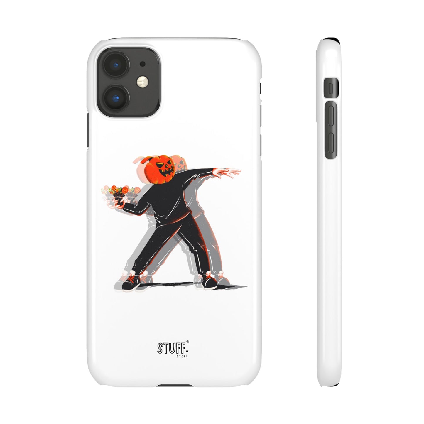 Pumpksy | Coque snap légère et résistante inspiration Banksy – Blanc