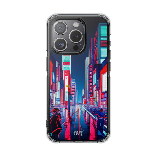 Cyber City Case | Coque transparente magnétique antichoc compatible MagSafe®