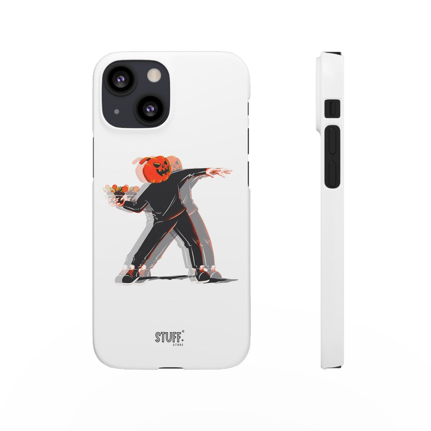 Pumpksy | Coque snap légère et résistante inspiration Banksy – Blanc