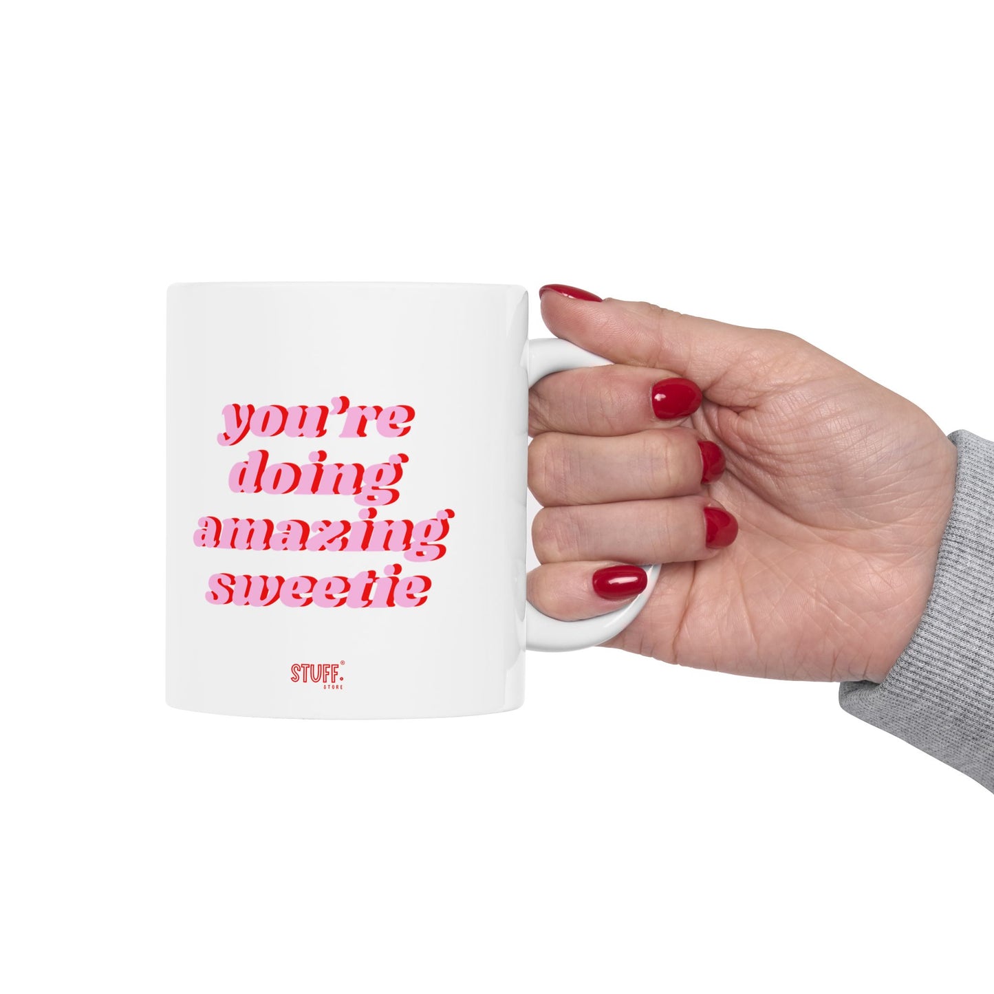 Sweetie Cup | Mug en céramique avec phrase motivante — 330ml / 440ml