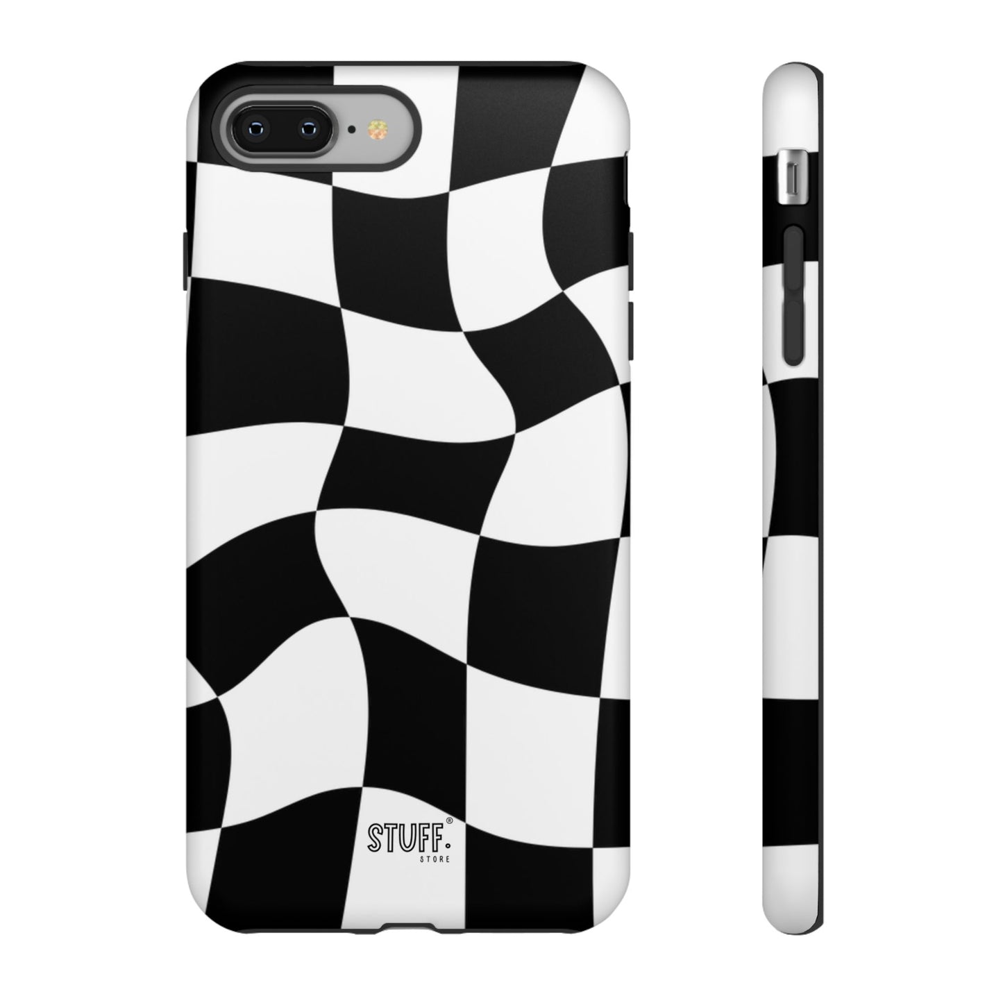 Checkers Case | Coque résistante double protection et Design en Damier déformé