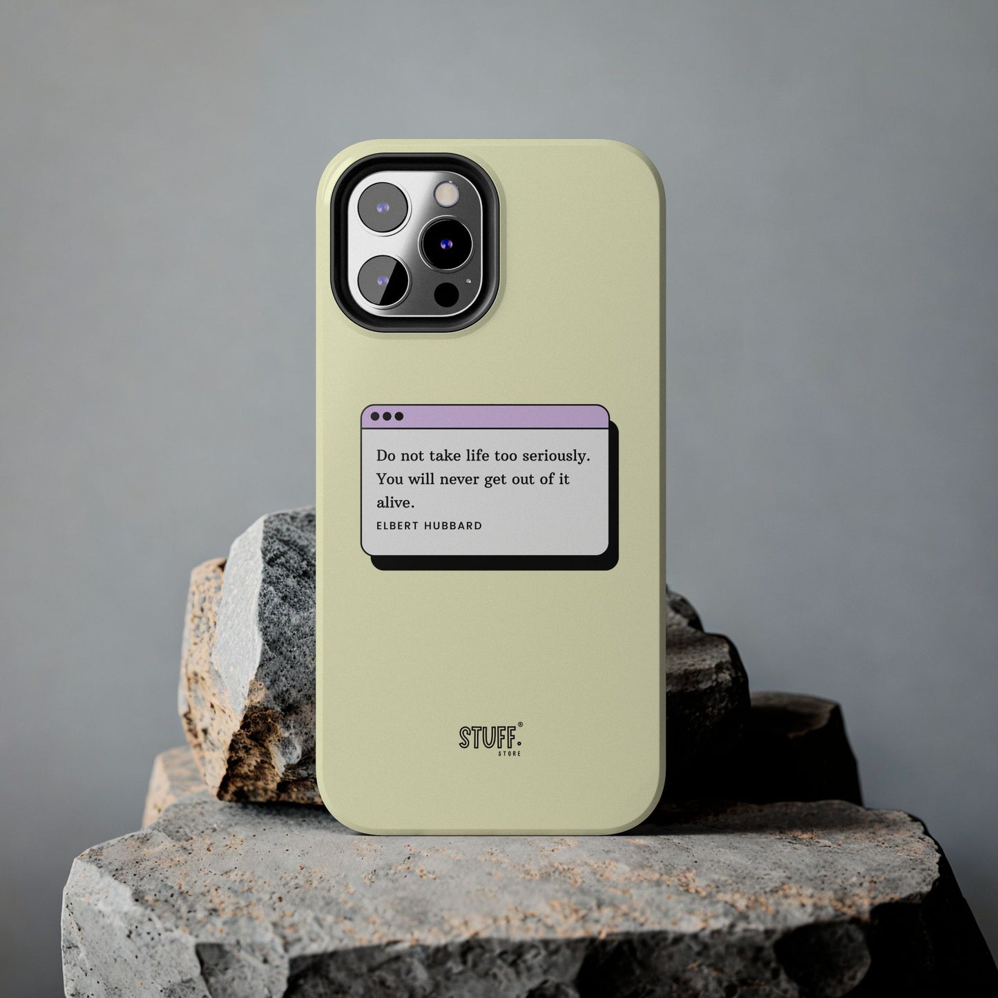 Window Case | Coque résistante à double protection avec citation – Design minimal & message puissant