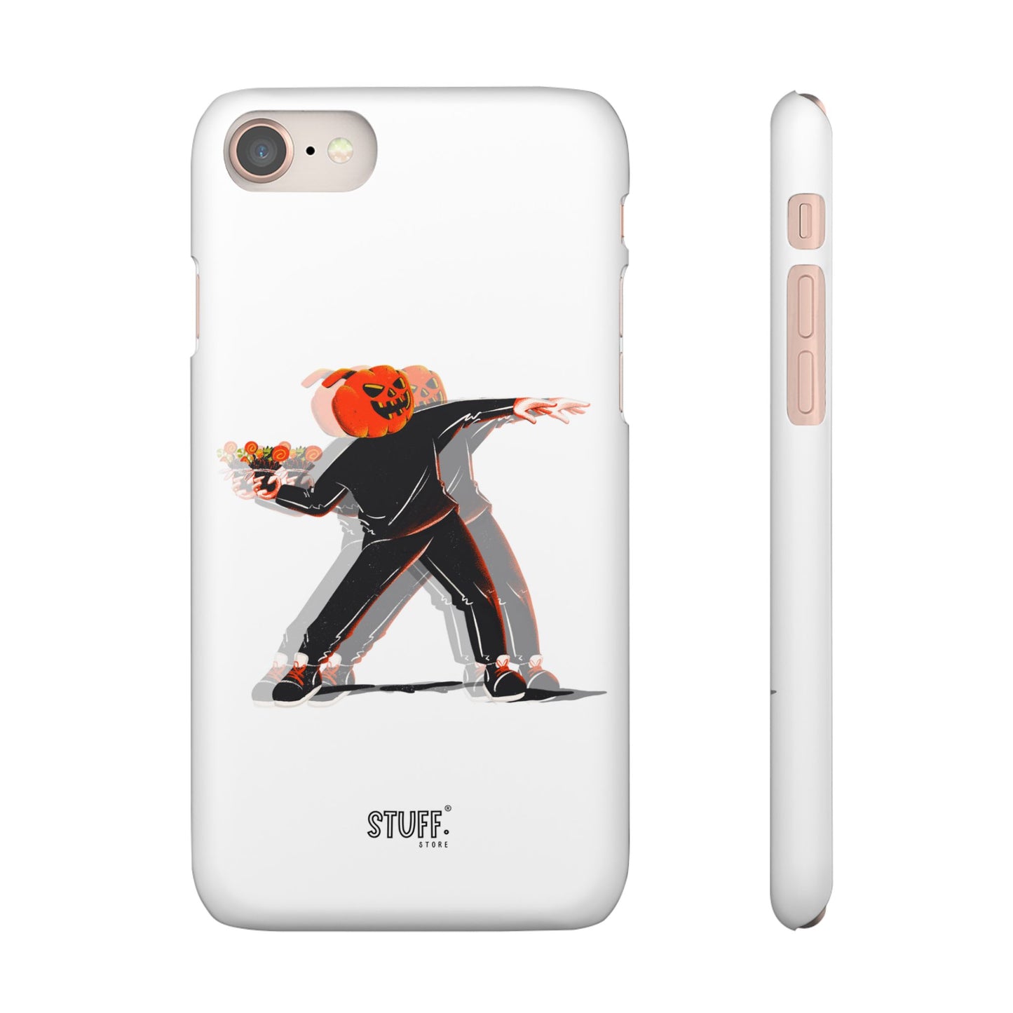 Pumpksy | Coque snap légère et résistante inspiration Banksy – Blanc