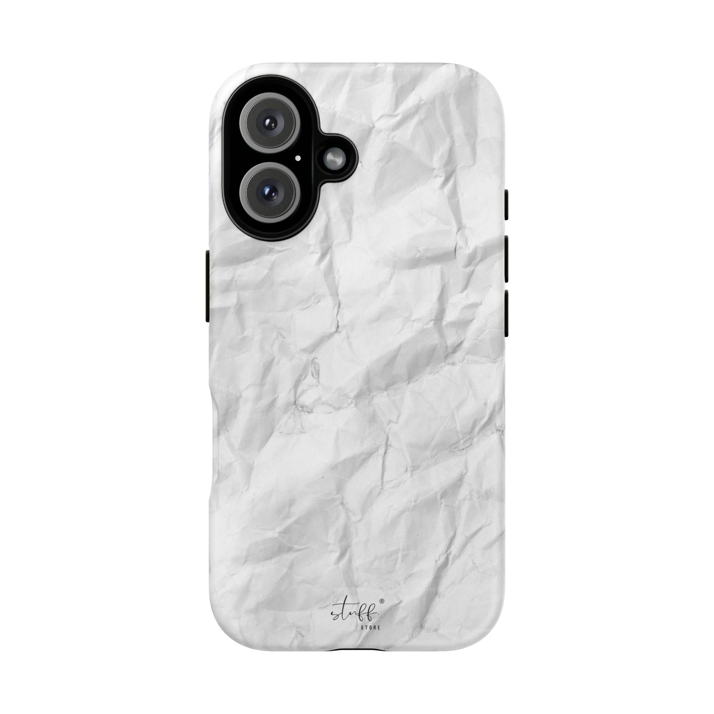 Crinkled Case | Coque résistante double protection anti-choc Effet Papier Froissé Mat