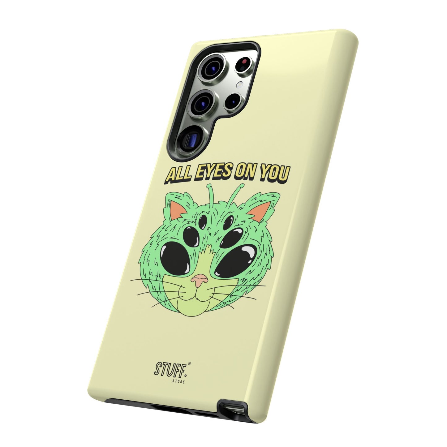 All Eyes on You Case | Coque résistante double protection avec Design Alien drôle