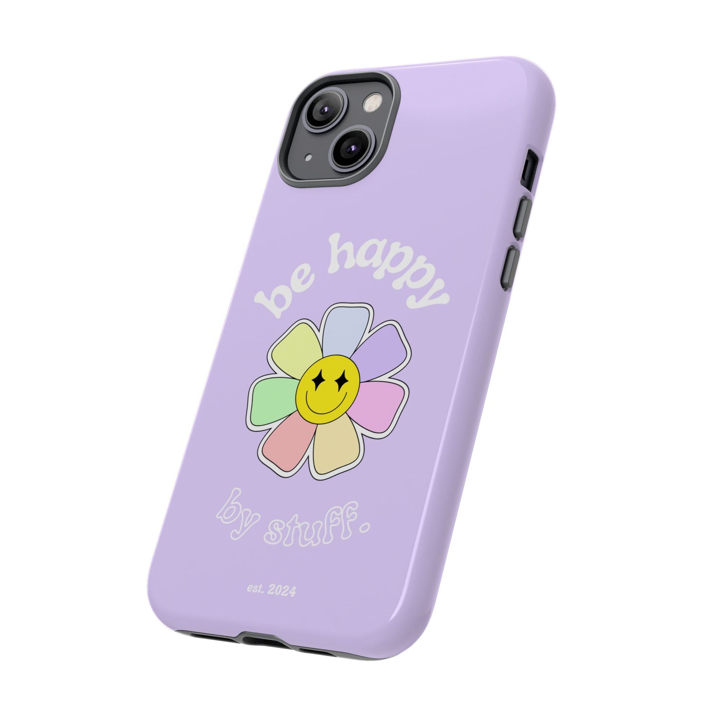 Be Happy Case | Coque résistante double protection avec Design Fleur Colorée