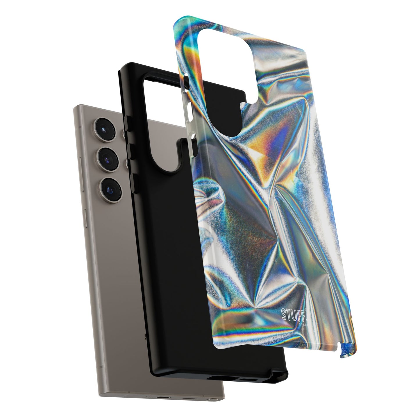 Metallic Case | Coque résistante double protection anti-choc - Effet Métallique
