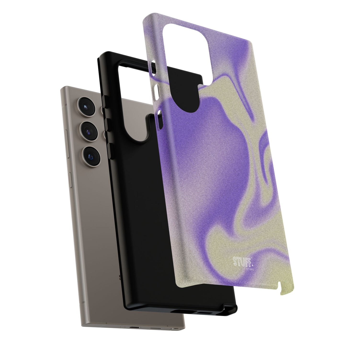 Swirly Case | Coque résistante double protection - Motif vague pourpre
