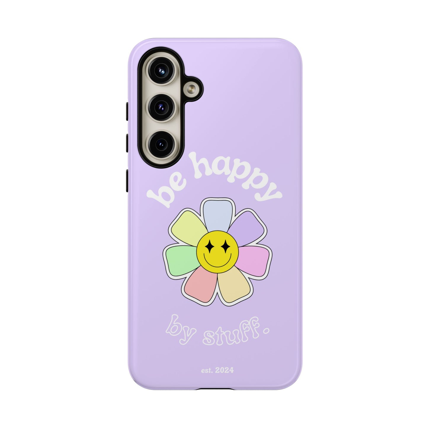 Be Happy Case | Coque résistante double protection avec Design Fleur Colorée