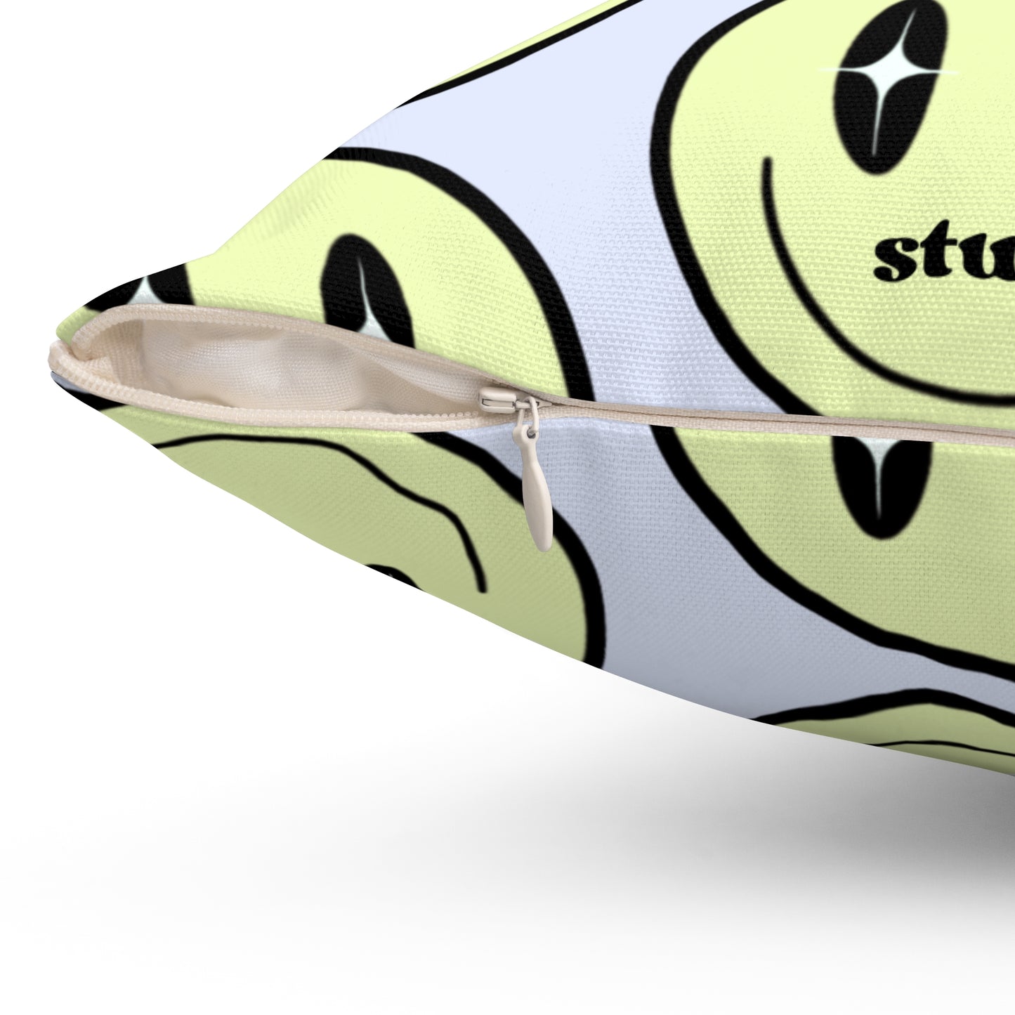 smiley face square pillow