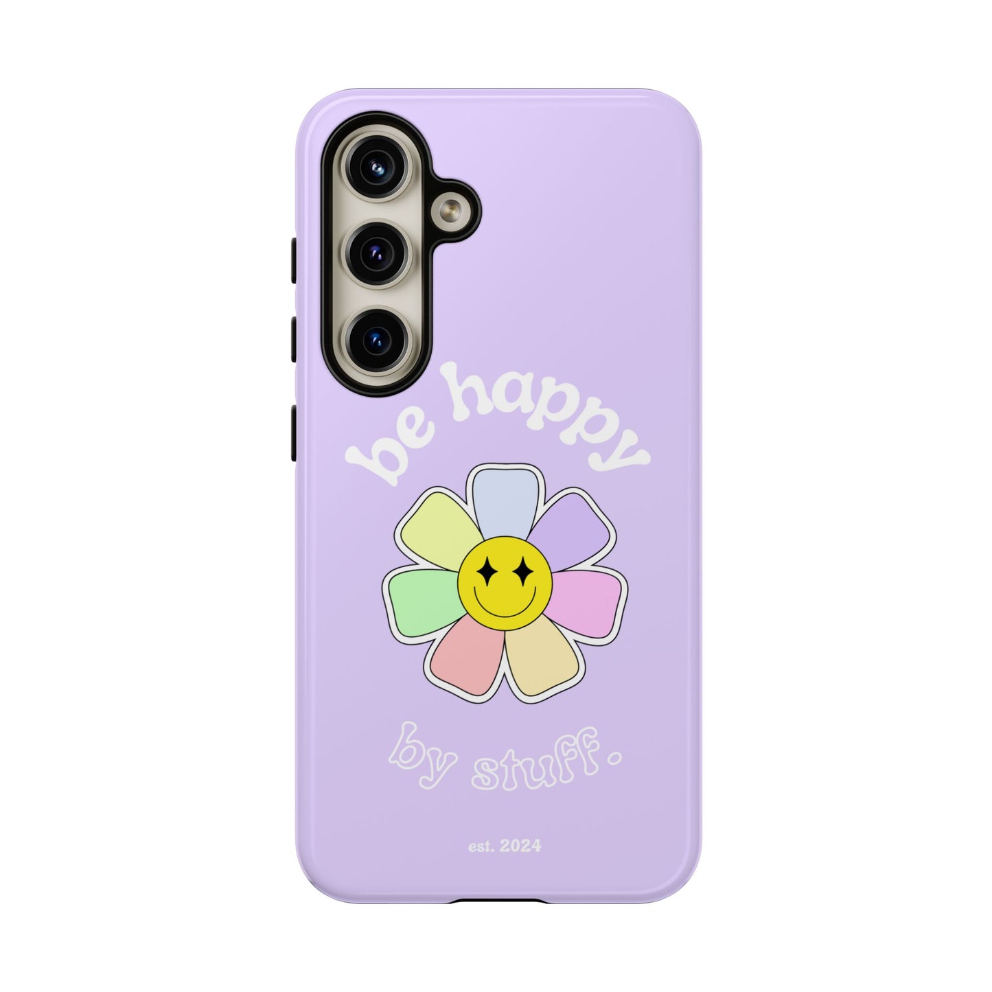 Be Happy Case | Coque résistante double protection avec Design Fleur Colorée