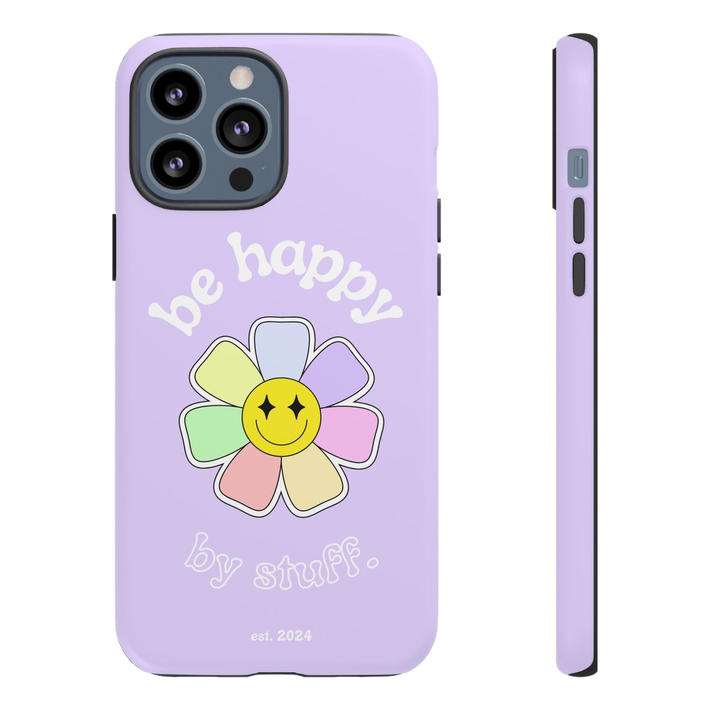 Be Happy Case | Coque résistante double protection avec Design Fleur Colorée